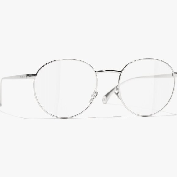 CHANEL 2209 C124 Eyeglasses Silver Oval Metal Frames 52mm Women’s New - Picture 1 of 3